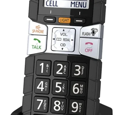 Panasonic Rugged Cordless Phone Handset Accessory Compatible with TGF5x, TGD5x and TGF24x Series Cordless Phone Systems – KX-TGTA61B (Black)