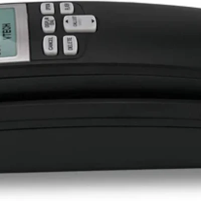 VTech CD1113 Trim style Telephone with Caller ID/Call Waiting, No AC Power Required, Easy-wall-mount, 13 Speed Dial Keys, Last Number Redial, Mute, Flash, Volume Control, Hearing Aid Compatible, Black