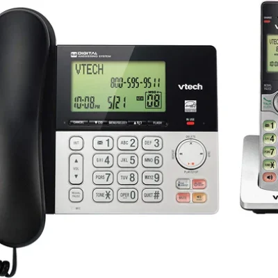 VTech CS6949 DECT 6.0 Standard Phone – Black, Silver