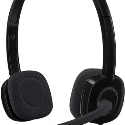 Logitech 3.5 mm Analog Stereo Headset H151 with Boom Microphone – Black