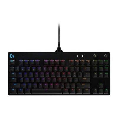 Logitech G PRO Mechanical Gaming Keyboard, Ultra Portable Tenkeyless Design, Detachable Micro USB Cable, 16.8 Million Color LIGHTSYNC RGB Backlit Keys