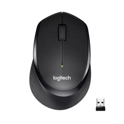 Logitech M330 Silent Plus Wireless Large Mouse (Black)