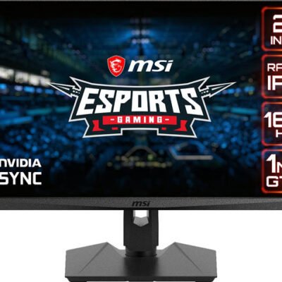 MSI QHD Rapid-IPS Quantum DOT Gaming Non-Glare Super Narrow Bezel 1ms 2560 x 1440 165Hz Refresh Rate Adjustable Arm G-Sync Compatible 27” Gaming Monitor